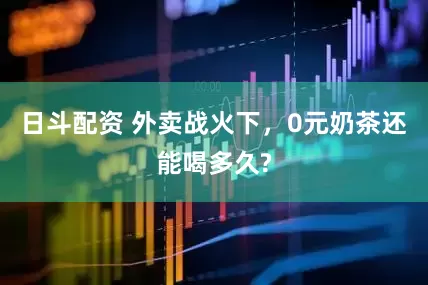 日斗配资 外卖战火下，0元奶茶还能喝多久?